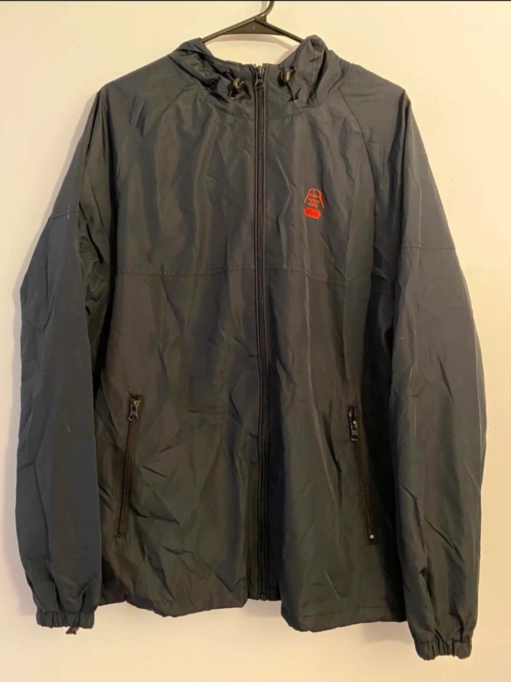 Disney Star Wars Darth Vader Hooded Windbreaker Jacket Unisex Size M